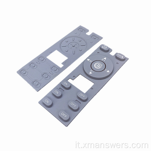 Tastiera con pulsanti in gomma siliconica con copertura in plastica personalizzata